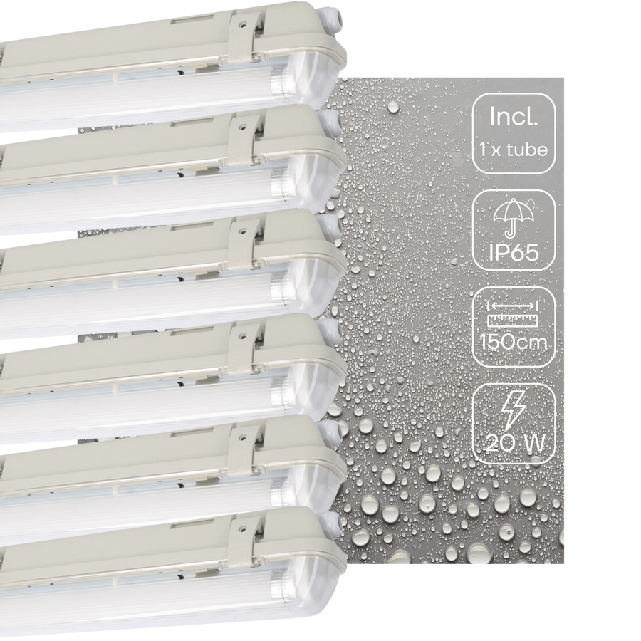 6 PACK - LED's Light LED TL lamp met sensor 150 cm - Bewegingssensor en nachtsensor - Waterdicht - 3100 lm LED.nl