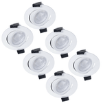 6 PACK - LED's Light PRO downlight inbouwspot Ø 68mm - Spatwaterdicht - Dimbaar - Universeel - Wit - LED.nl