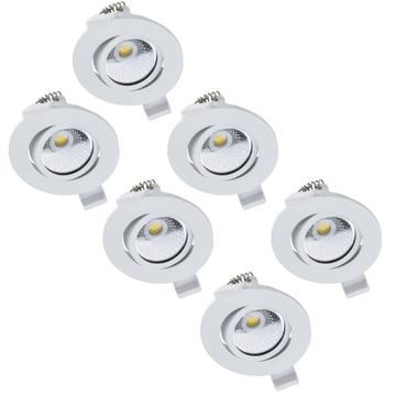 LED's Light PRO Einbaustrahler 68 mm - Indoor &amp; Outdoor - 3 Lichtfarben - Dimmbares Licht - Weiß - LED.de