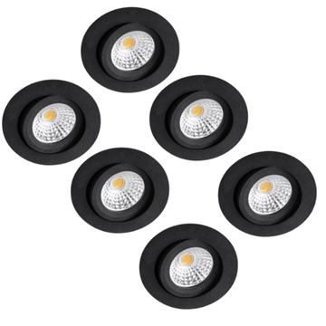 6 PACK - LED's Light Pro LED Inbouwspot Zwart - DimToWarm - Ø 68mm - Kantelbaar - Warm wit licht - CRI95- Dimbaar Inbouwspots LED.nl