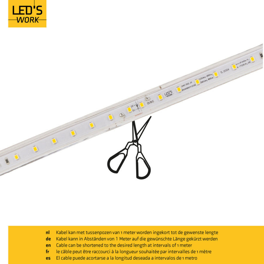 LED's Work LED Rope Lichtslang 50 meter bouwverlichting - Verlengbaar tot 100 meter - 40.000 lm Lichtbronnen Led.nl