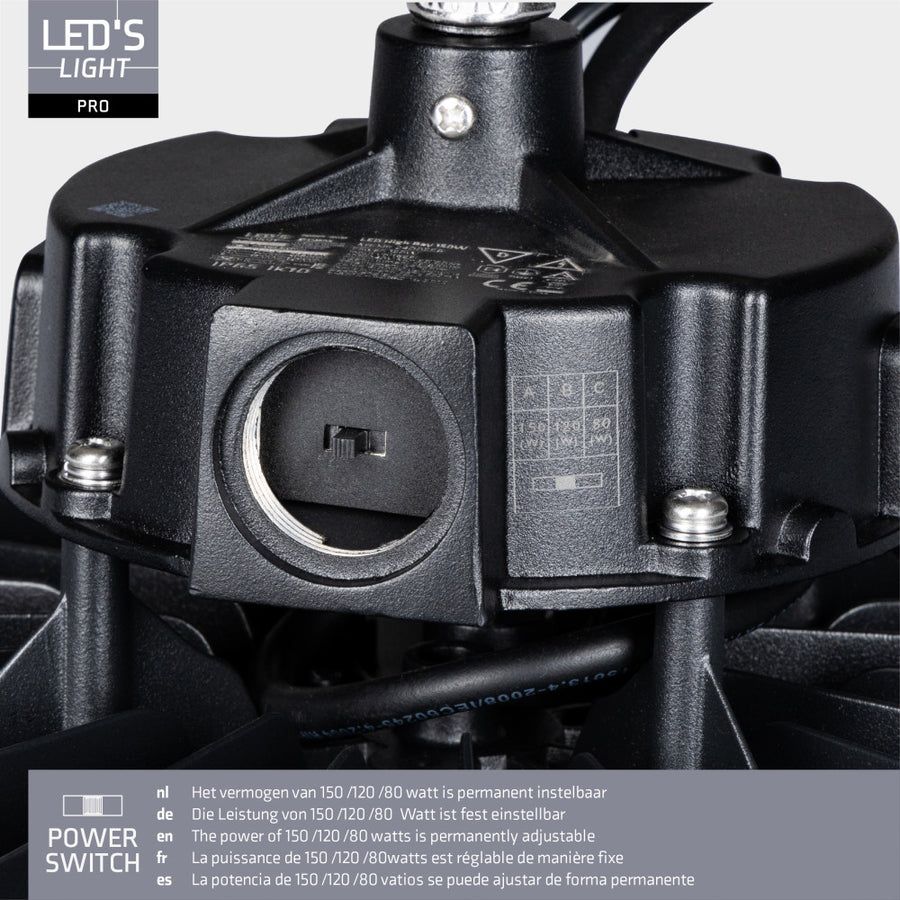 High Bay - 150W 27750lm 4000K - MOSO Driver - IP65 IK10 - Dimbaar High bays LED.nl