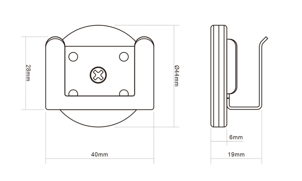 Accessoire - Magneet - 19mm Ø47mm - Zwart LED.nl