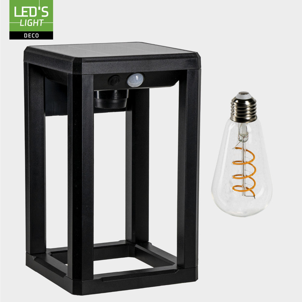 Solar buitenlamp - 150lm 2700K - Zwart - IP44 - Sensor LED.nl