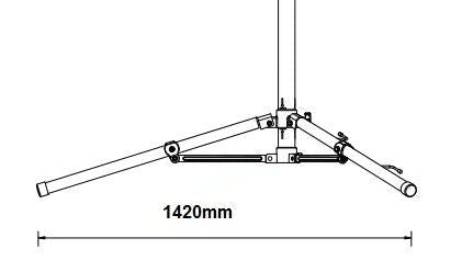 Accessoire - Statief - 1420mm 2990mm - Zwart - LED.nl