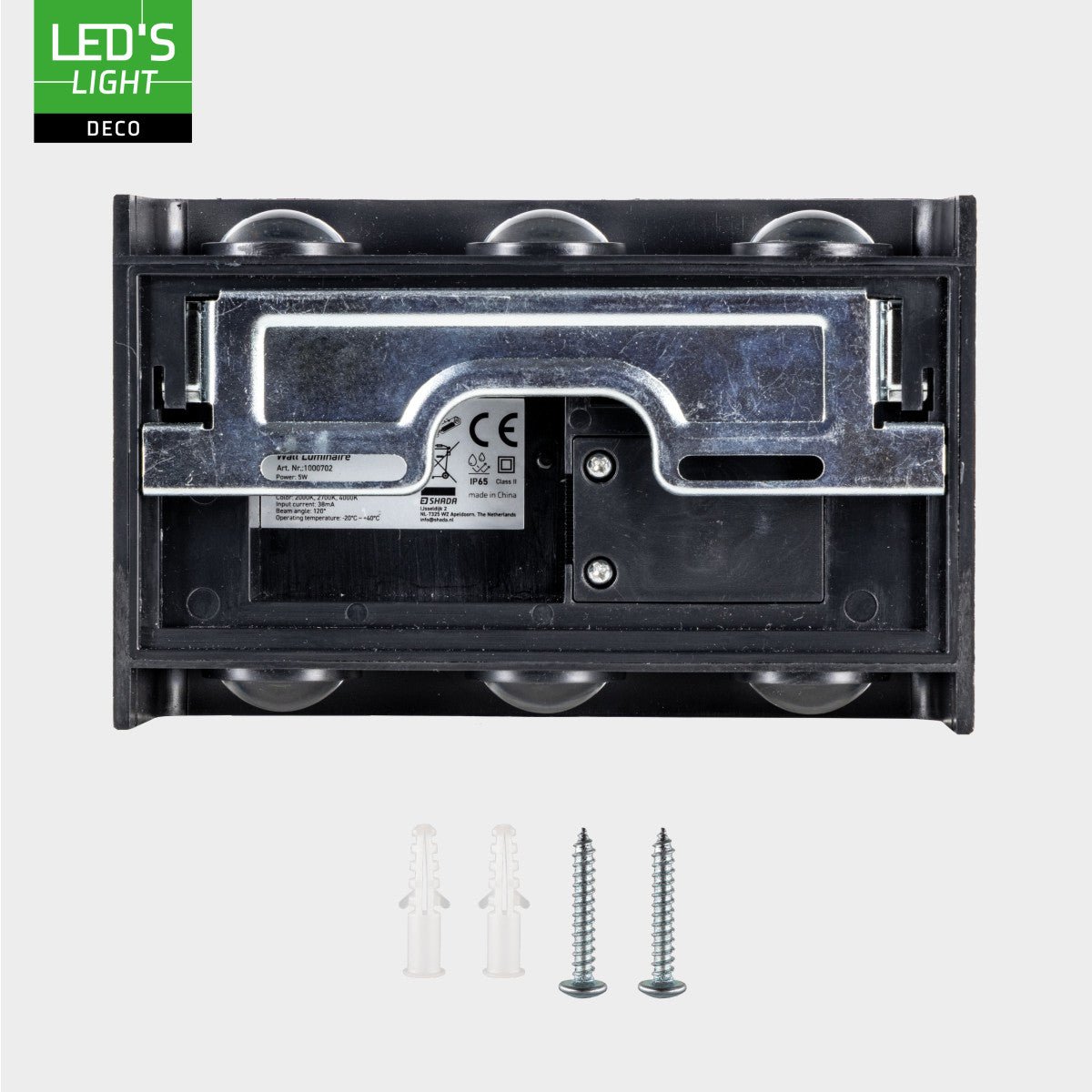 Buitenlamp met Lichtbron - Wandarmatuur - 450lm 2000K/2700K/4000K - Zwart - IP65 LED.nl