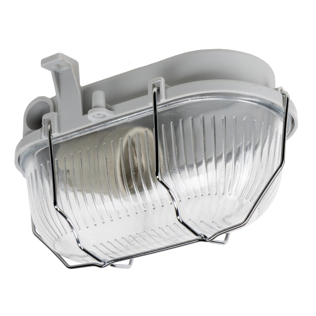 Buitenlamp Wandarmatuur Bulkhead IP44 – Grijs – Zonder Lichtbron – E27 - LED.nl