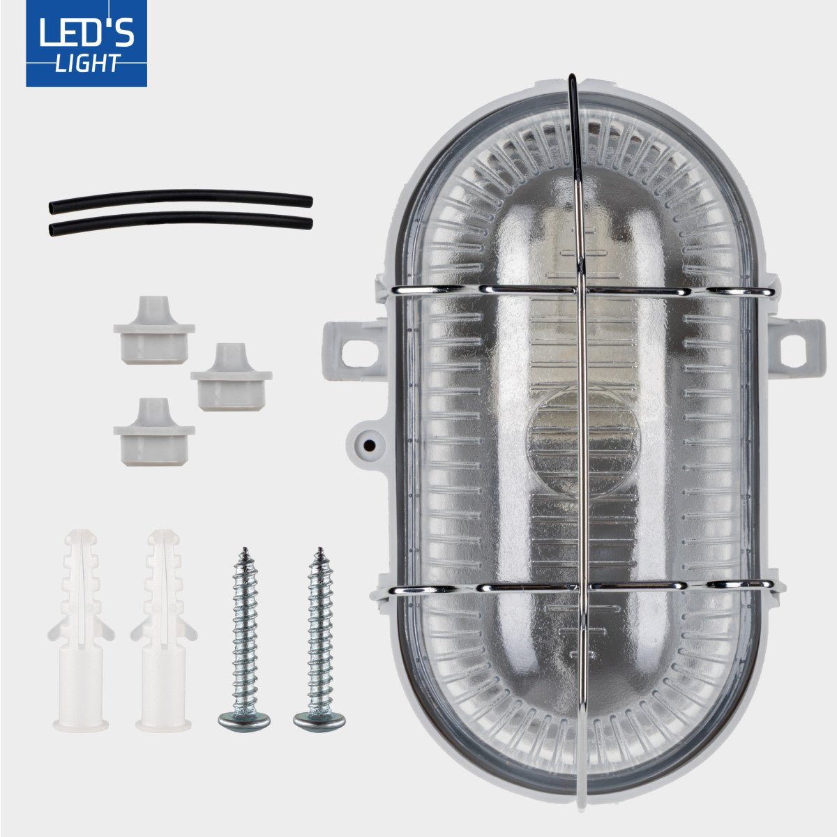 Buitenlamp Wandarmatuur Bulkhead IP44 – Grijs – Zonder Lichtbron – E27 - LED.nl