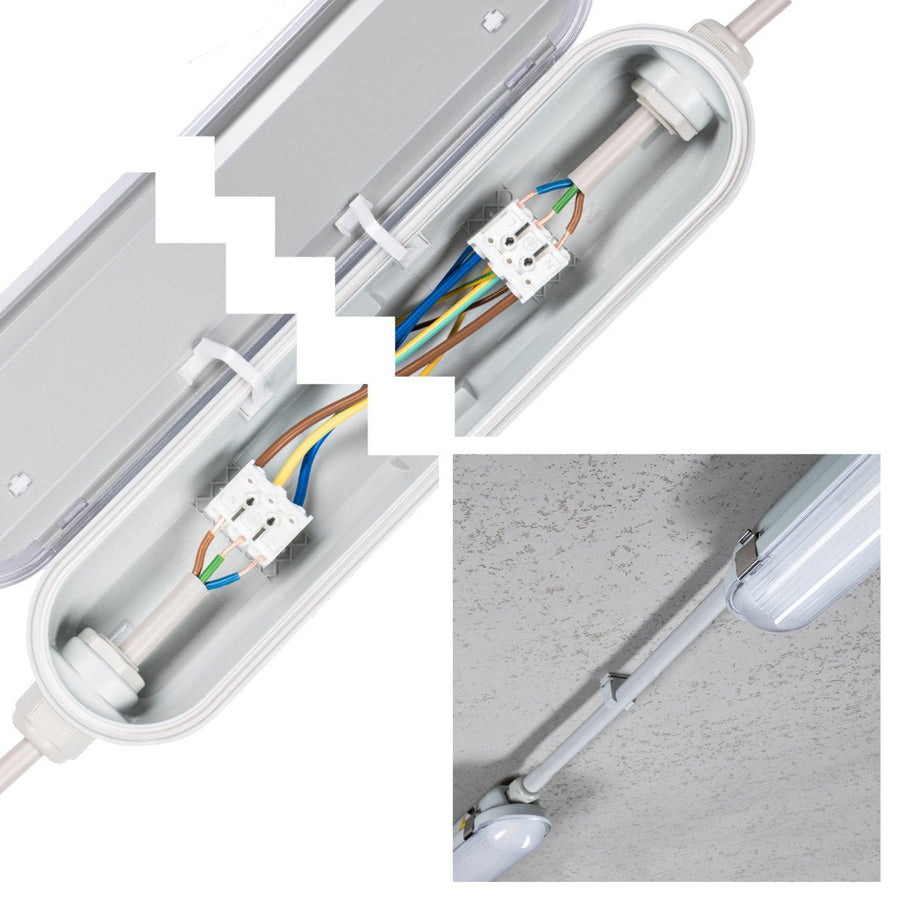 4 PACK - LED's Light Pro Philips TL Armatuur Strip 60 cm - Koppelbaar - Energielabel B - IP65 waterdicht - 2650 lm - 175lm/w TL verlichting LED.nl