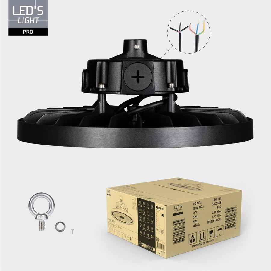 LED's Light pro High Bay - 150W - 1-10V Dimbaar - Power select - Energieklasse A - 27750lm 4000K - Sosen Driver - IP65 - IK10 - Klasse 1 High bays LED.nl
