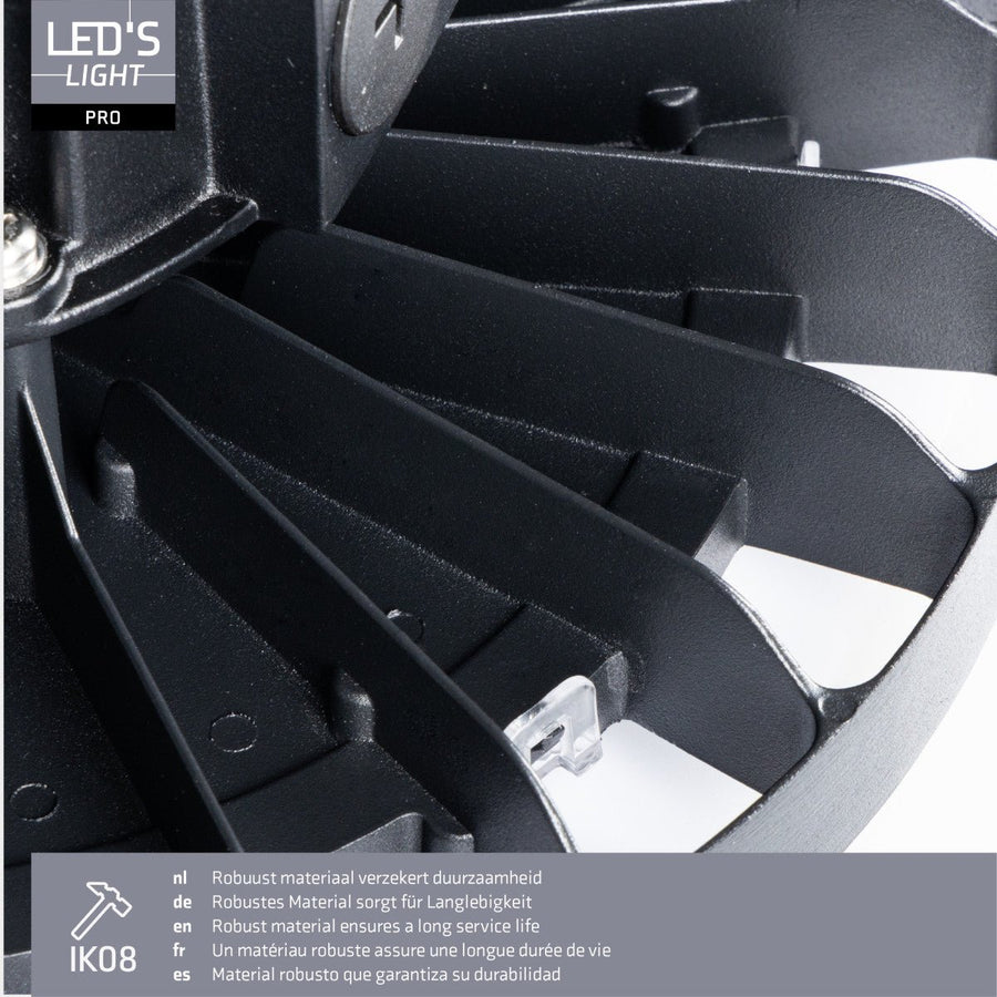 LED's Light pro High Bay - 150W - 1-10V Dimbaar - Power select - Energieklasse A - 27750lm 4000K - Sosen Driver - IP65 - IK10 - Klasse 1 High bays LED.nl