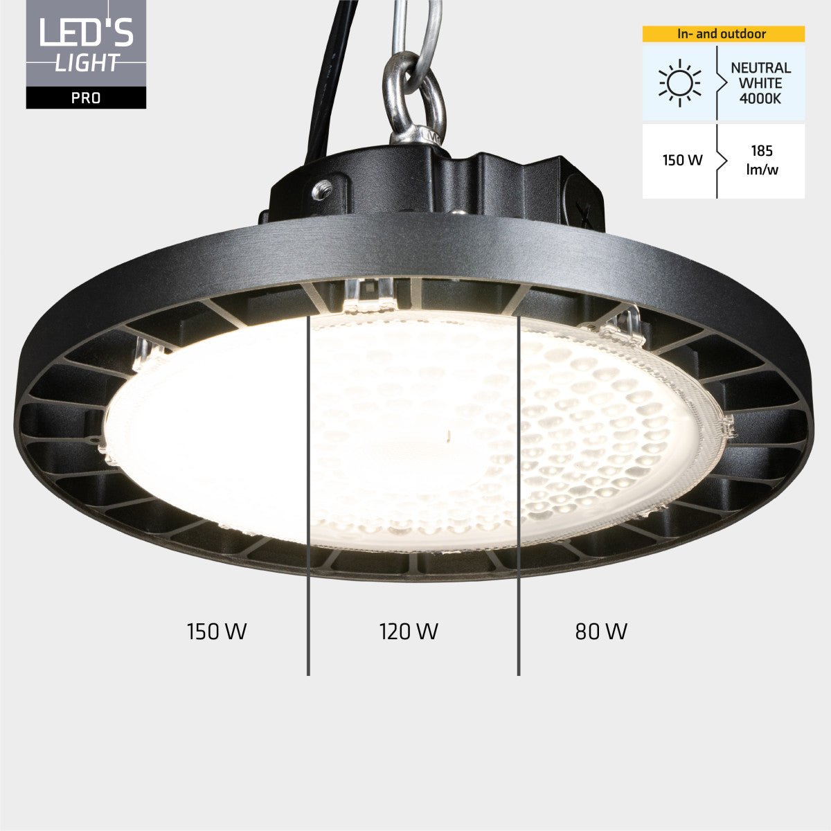 High Bay - 150W 27750lm 4000K - Sosen Driver - LED.nl