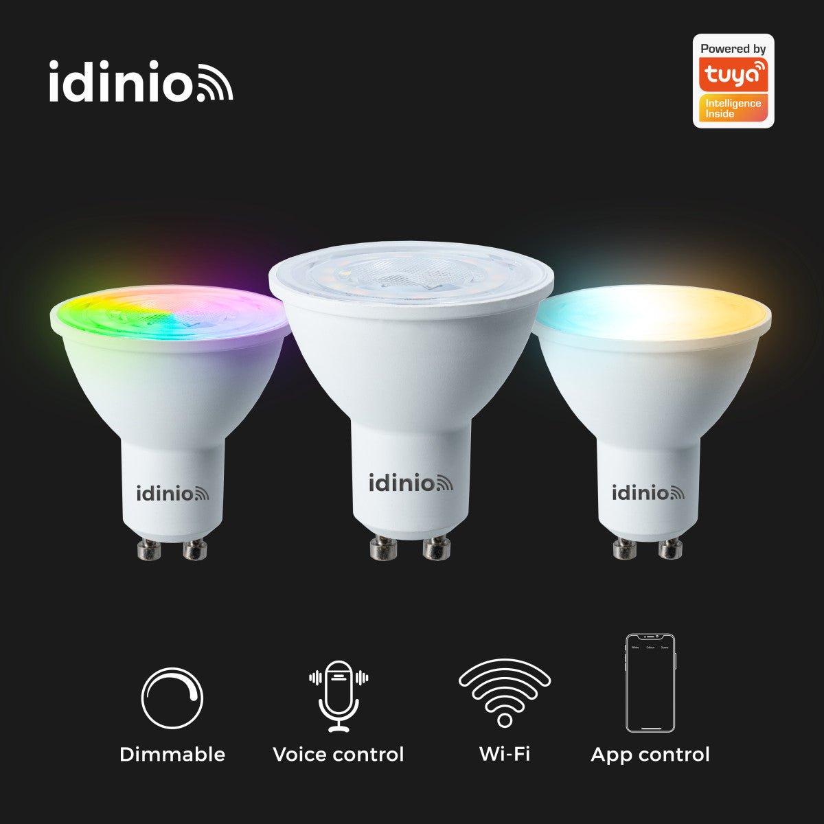 Idinio SMART WIFI SPOTS GU10 - LED.nl