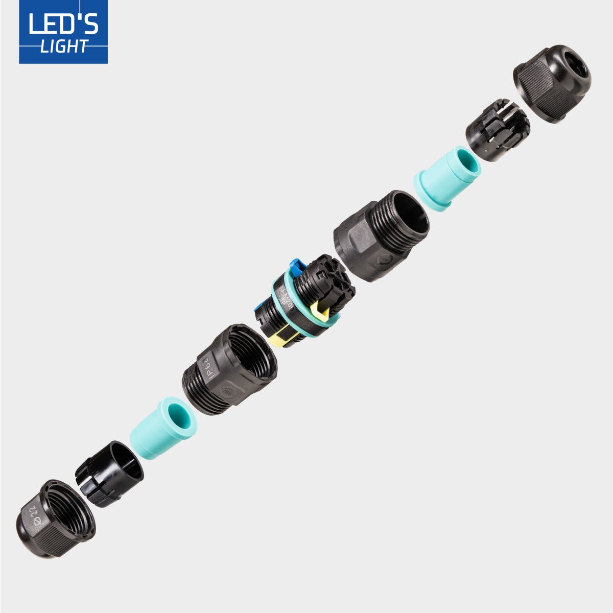 Kabelverbinder I connector - Voor kabels van 5 tot 10 mm - voor buiten en binnen - Zwart Kabelverbinders LED.nl