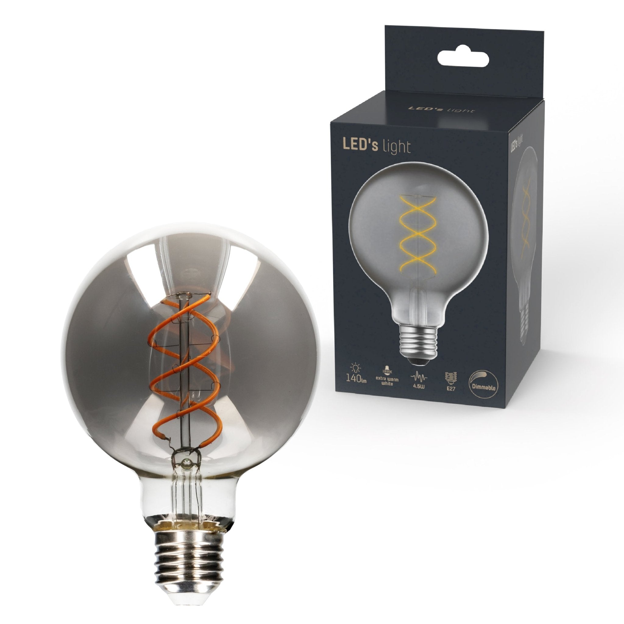 LED Lamp Smokey E27 - Edison Vintage - Dimbaar licht - Bol G95 - LED.nl