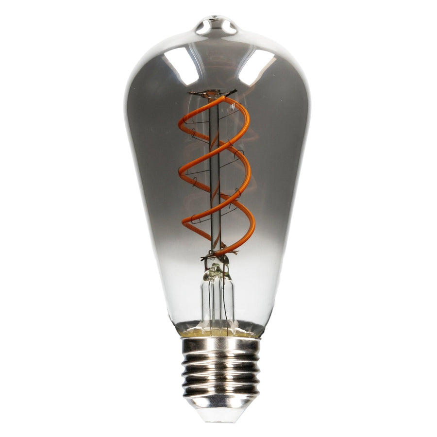 LED Lampe smokey E27 - Nostalgisches Retro - Dimmbares warmweißes Licht - Edison ST64 - LED.de