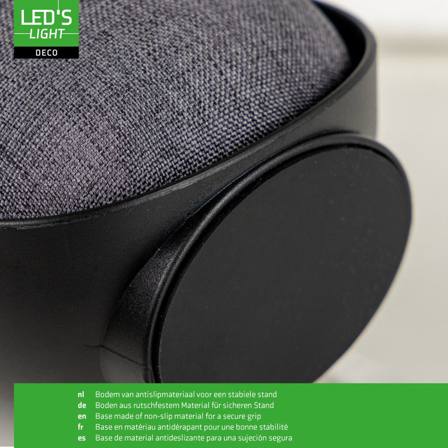 LED-Nachtlicht mit Bluetooth-Lautsprecher – Wiederaufladbar – 1200 mAh – IP20 – Schwarz - LED.de