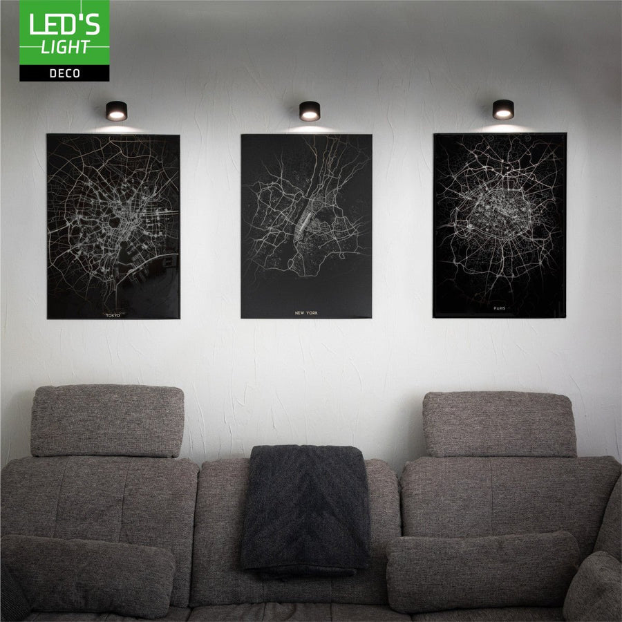 LED's Light 3-in-1 Draadloos Oplaadbaar Spotje - Tafellamp, Klemlamp & Wandlamp - Zwart Tafellampen Led.nl