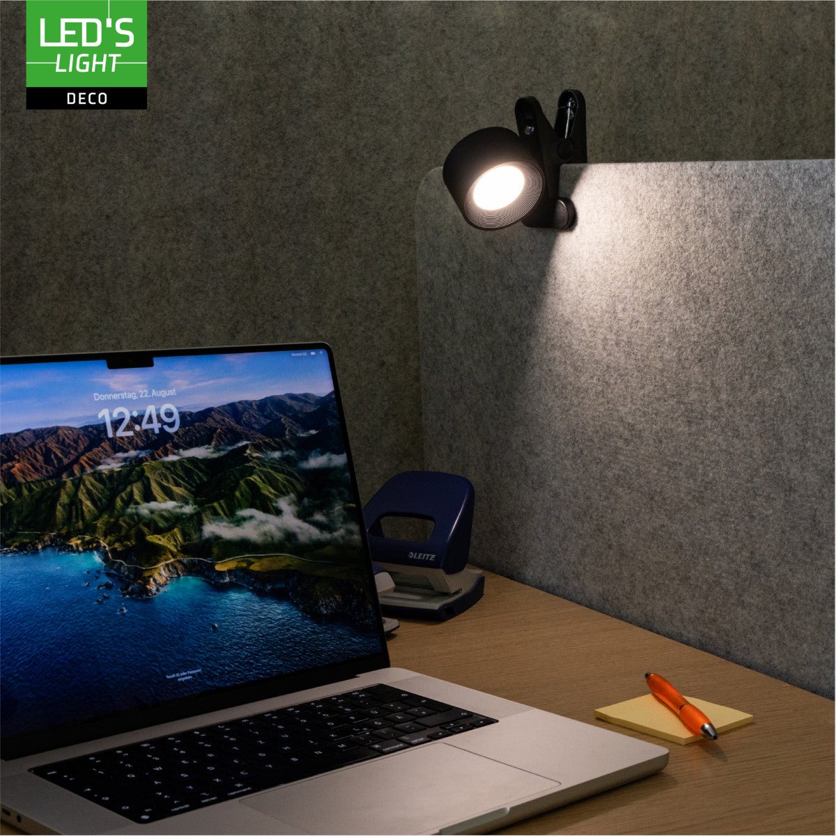 LED's Light 3 - in - 1 Draadloos Oplaadbaar Spotje - Tafellamp, Klemlamp & Wandlamp - Zwart - LED.nl