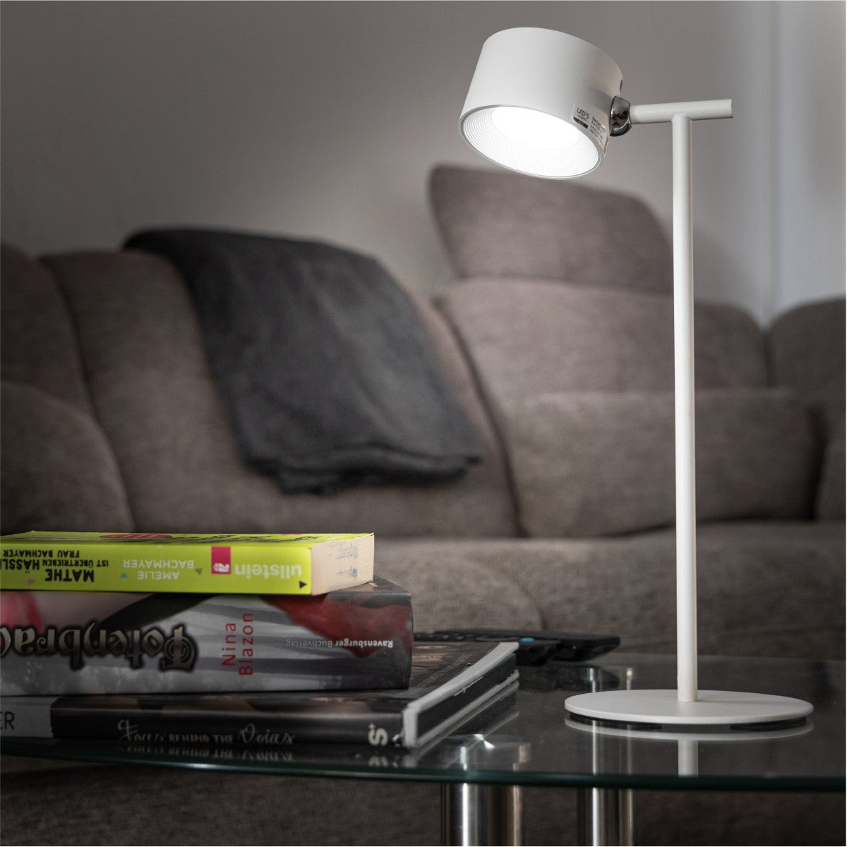LED's Light 3 - in - 1 draadloze oplaadbare lamp met magnetische muurbeugel, voet en klem - Wit - LED.nl