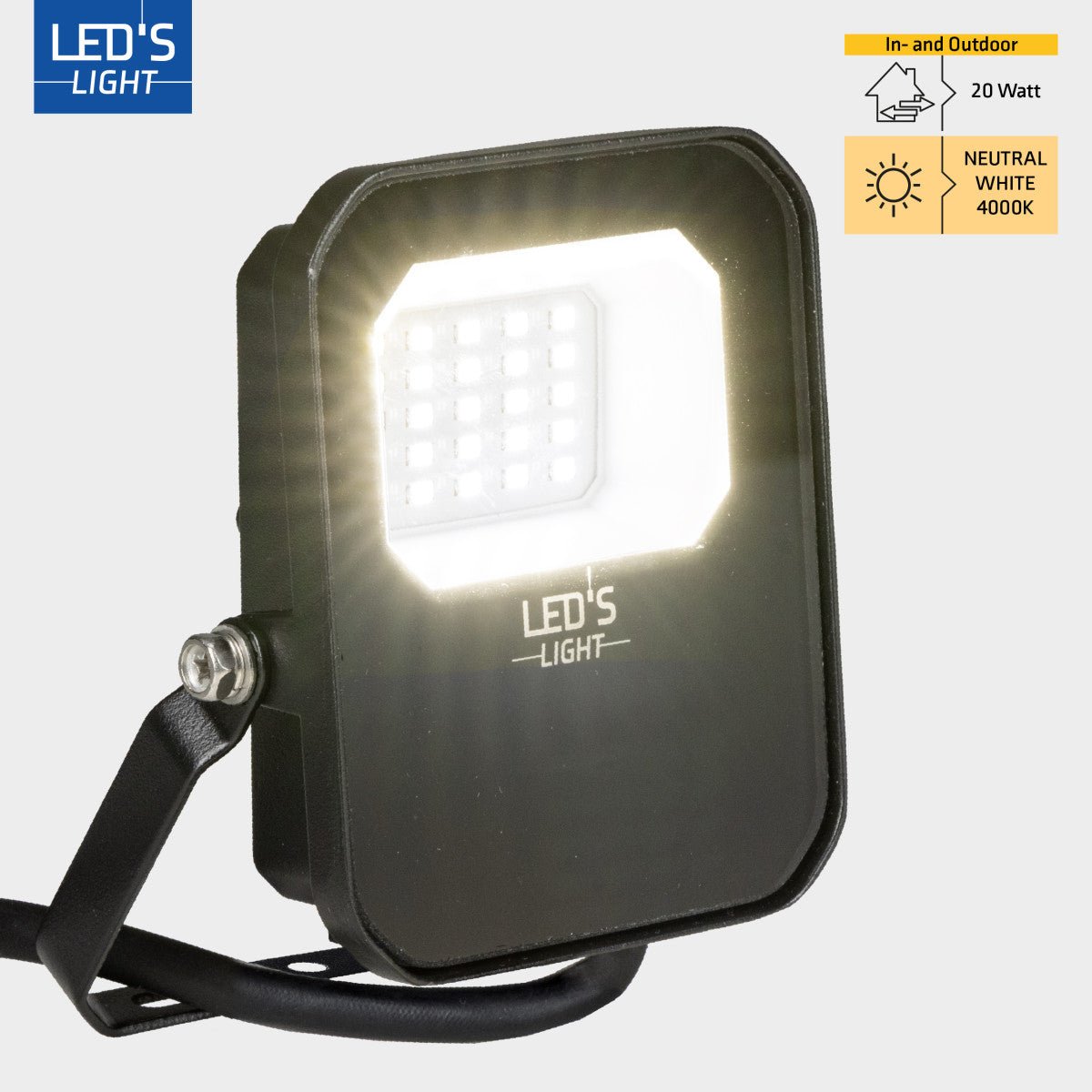 LED's Light Buitenlamp schijnwerper 2800 - voor binnen en buiten - 20W Schijnwerpers LED.nl