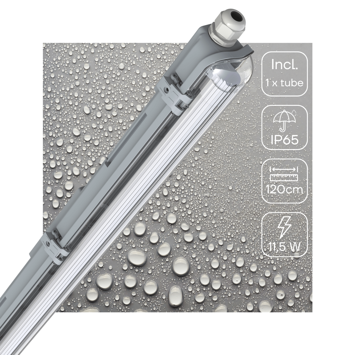 LED's Light Complete LED TL lamp met LED buis 120 cm - Binnen en buiten - 2130 lm - 1x11,5W - 4000K - LED.nl