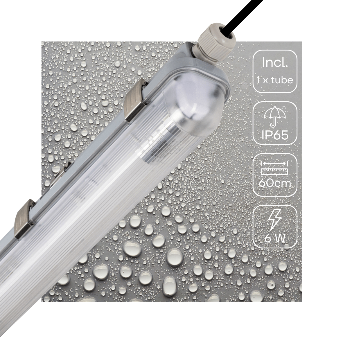 LED's Light Complete LED TL lamp met LED buis 60 cm - Binnen en buiten - 1100 lm - 1x6W - LED.nl