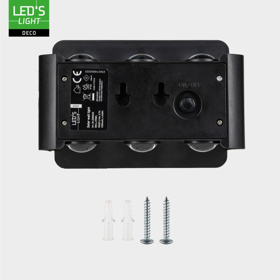 LED's Light Deco solar zonnepaneel buitenlamp wandlamp daglicht sensor Wandlampen LED.nl