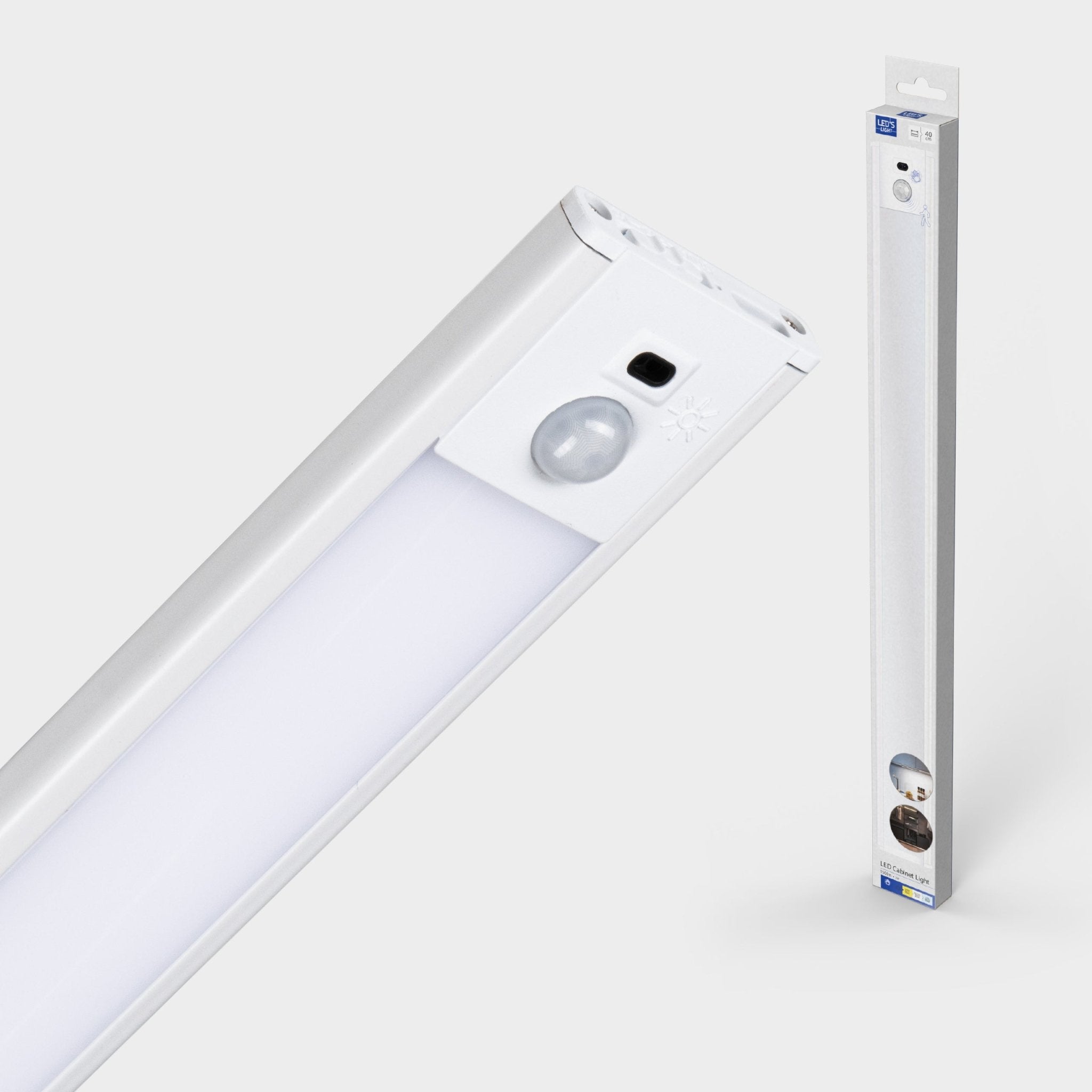 LED's Light Kastverlichting met sensor 40 cm - Oplaadbaar en draadloos - zwaai - en bewegingssensor - wit - LED.nl
