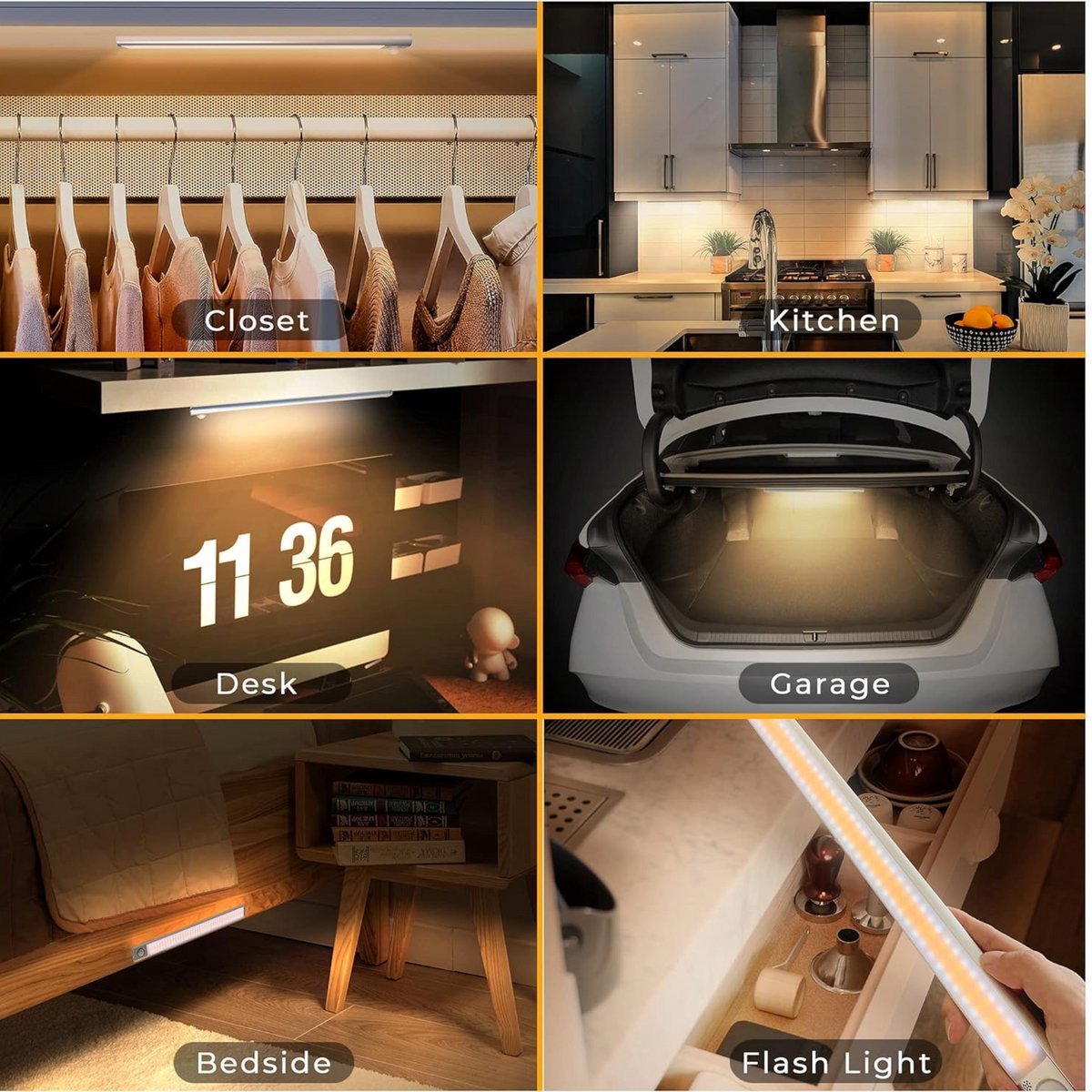 LED's Light Kastverlichting met sensor 80 cm - Oplaadbaar en draadloos - zwaai - en bewegingssensor - wit - LED.nl