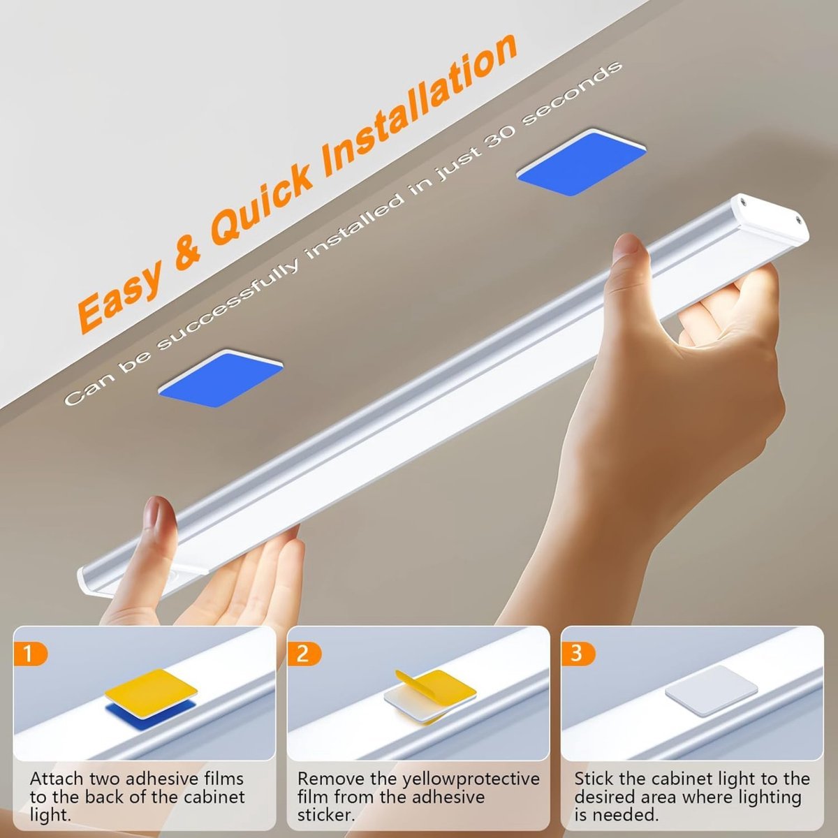 LED's Light Kastverlichting met sensor 80 cm - Oplaadbaar en draadloos - zwaai - en bewegingssensor - wit - LED.nl