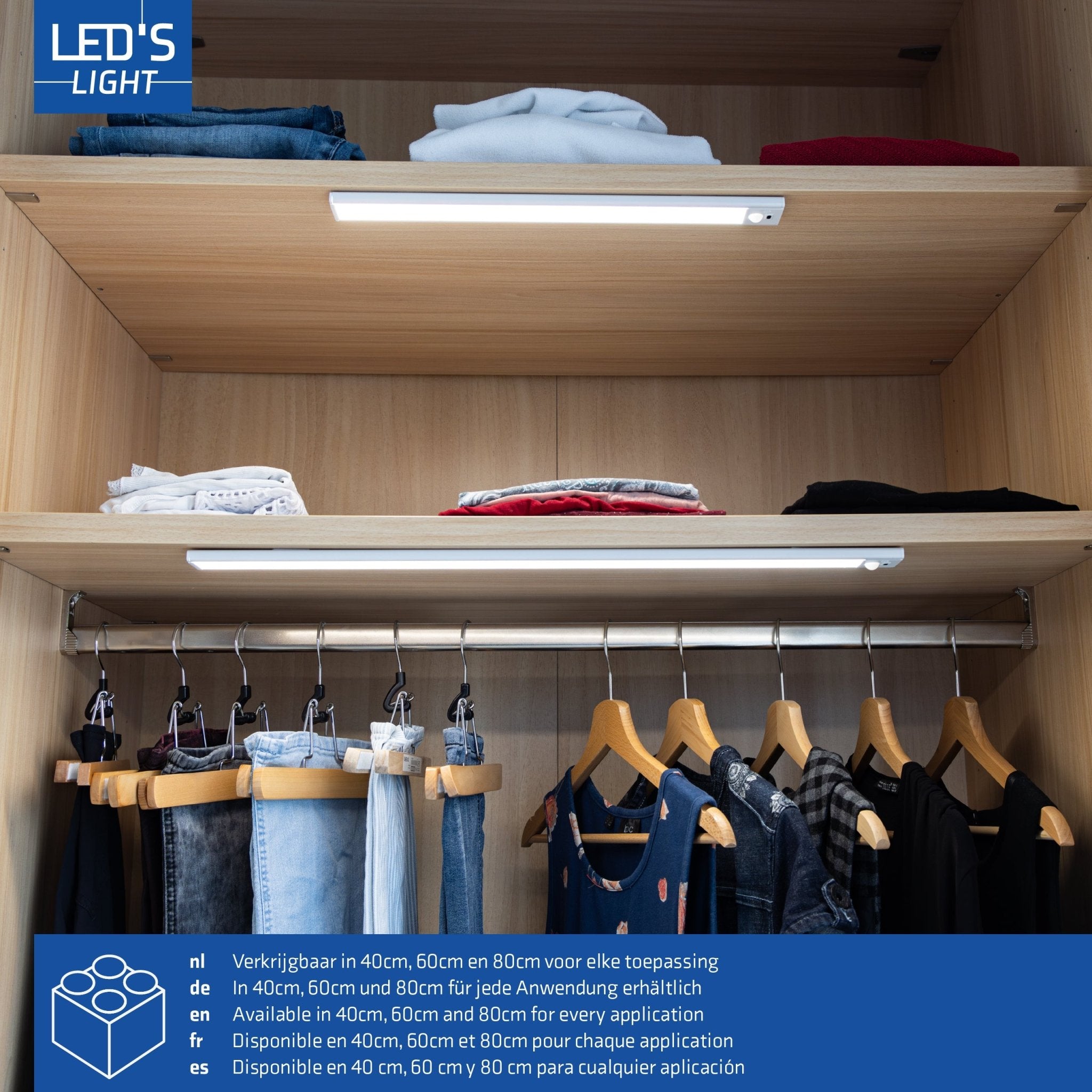 LED's Light Kastverlichting met sensor 80 cm - Oplaadbaar en draadloos - zwaai - en bewegingssensor - wit - LED.nl