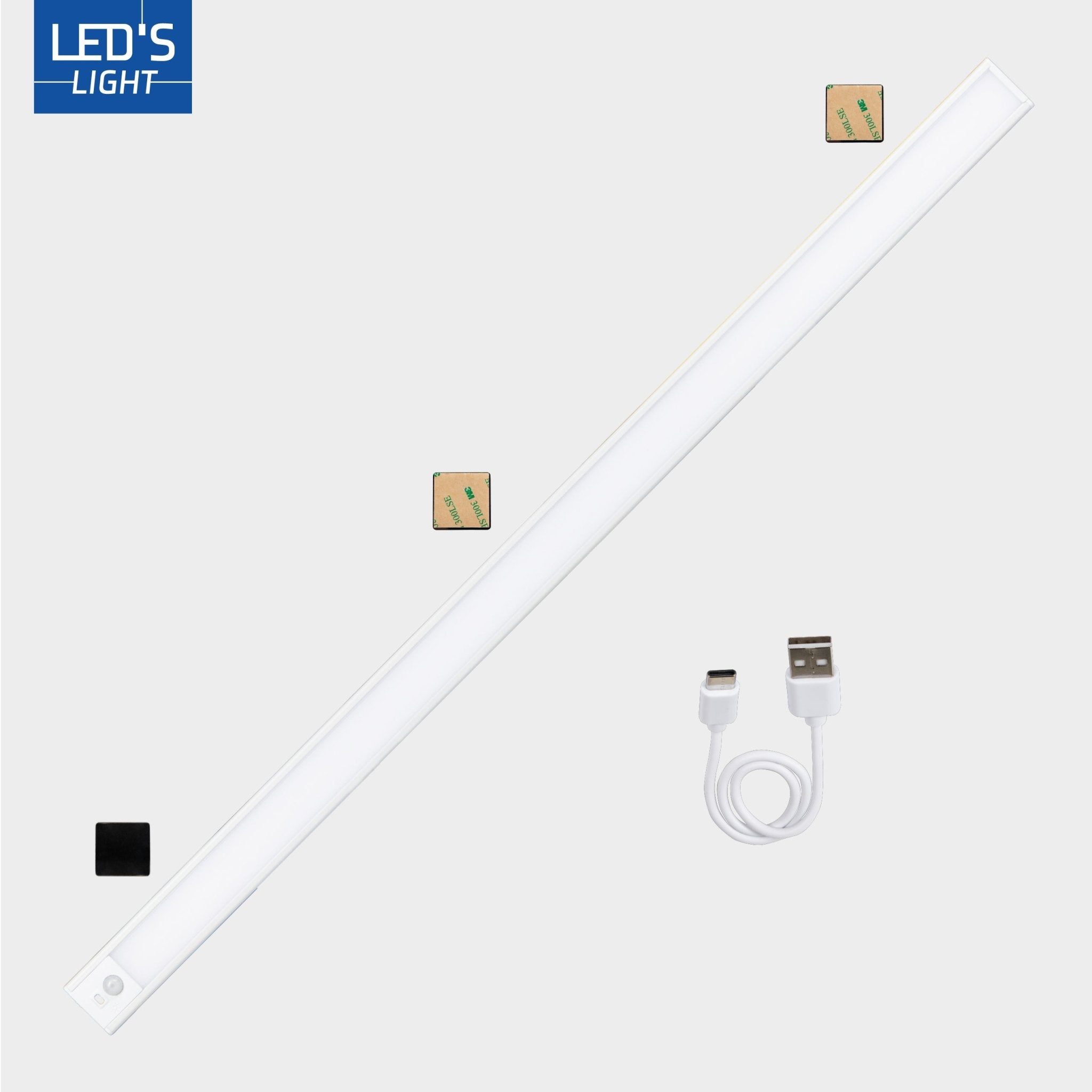 LED's Light Kastverlichting met sensor 80 cm - Oplaadbaar en draadloos - zwaai - en bewegingssensor - wit - LED.nl
