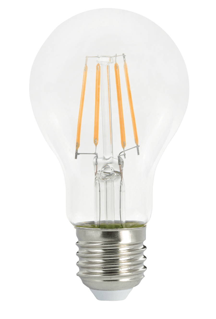 LED's Light LED Lamp E27 - Standaard model peertje - 7W vervangt 60W - Transparant glas Lichtbronnen LED.nl