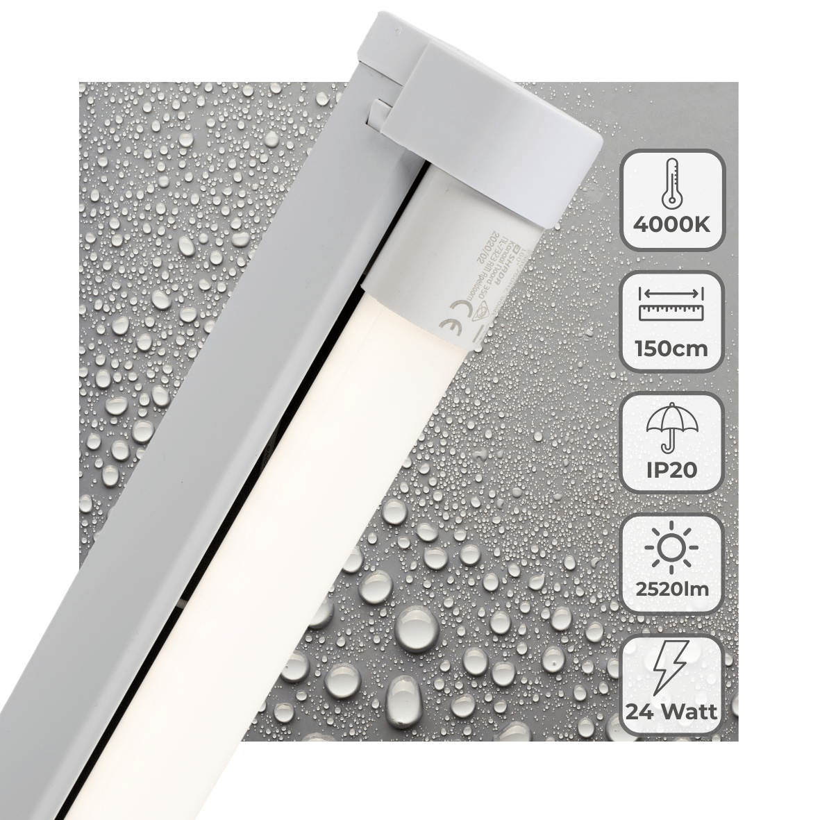 LED's Light LED licht balk 150 cm voor binnen - Armatuur inclusief LED TL buis - 2520 lm - LED.nl