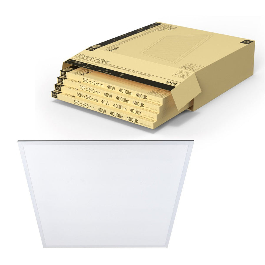 LED-Panel 595 x 595 mm – Quadratisch – Neutralweiß (4000 K) – 4000 Lumen – 40 W - LED.de