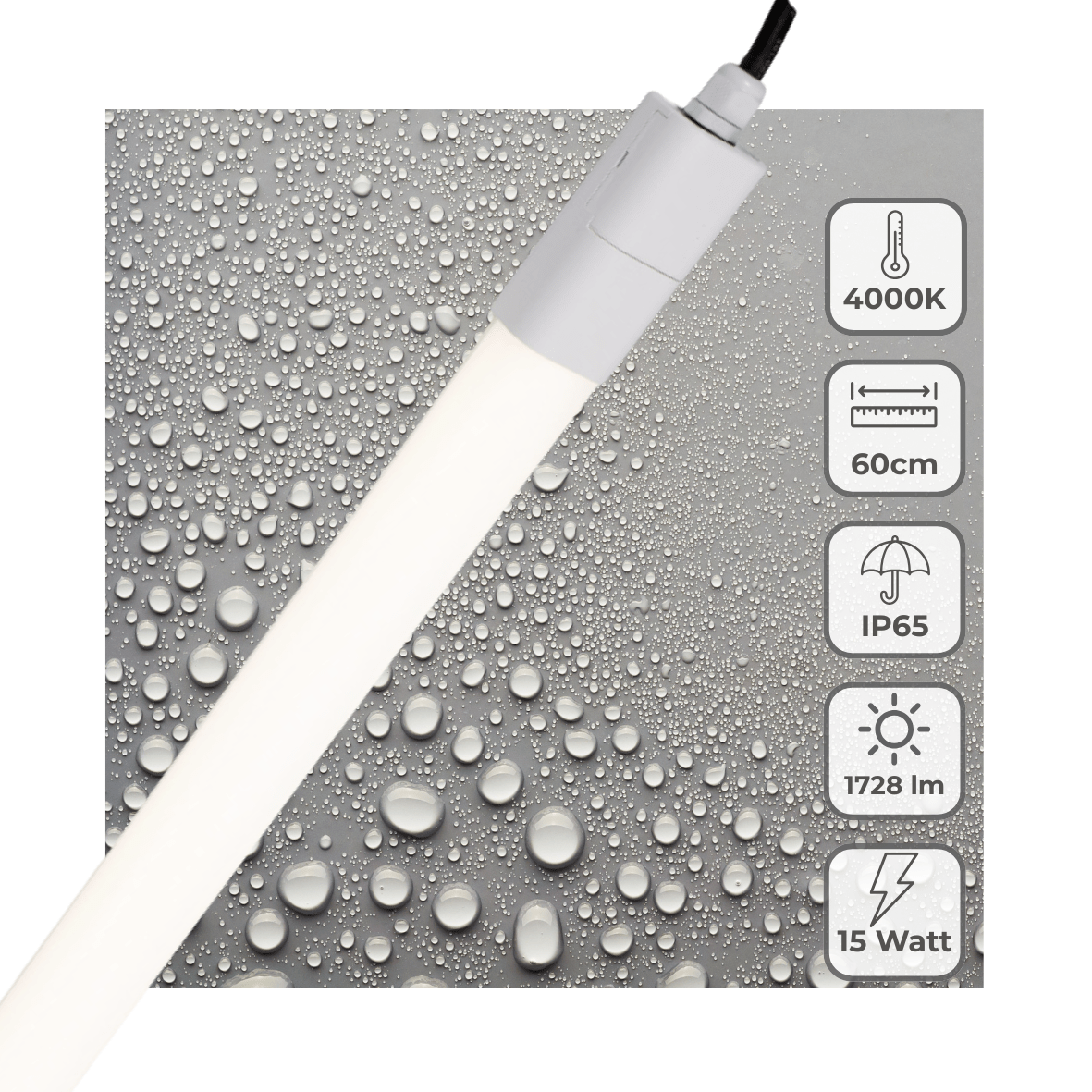 LED's Light LED TL verlichting compleet 60 cm - Geschikt voor buiten en binnen - 1725 lm - LED.nl