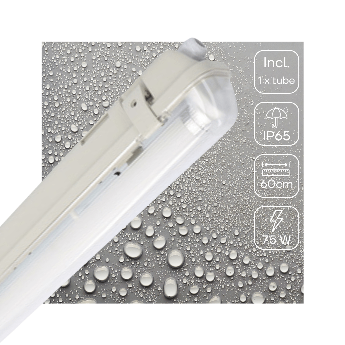 LED's Light LED TL verlichting met sensor 60 cm - Bewegingssensor en nachtsensor - Waterdicht - 1100 lm - LED.nl