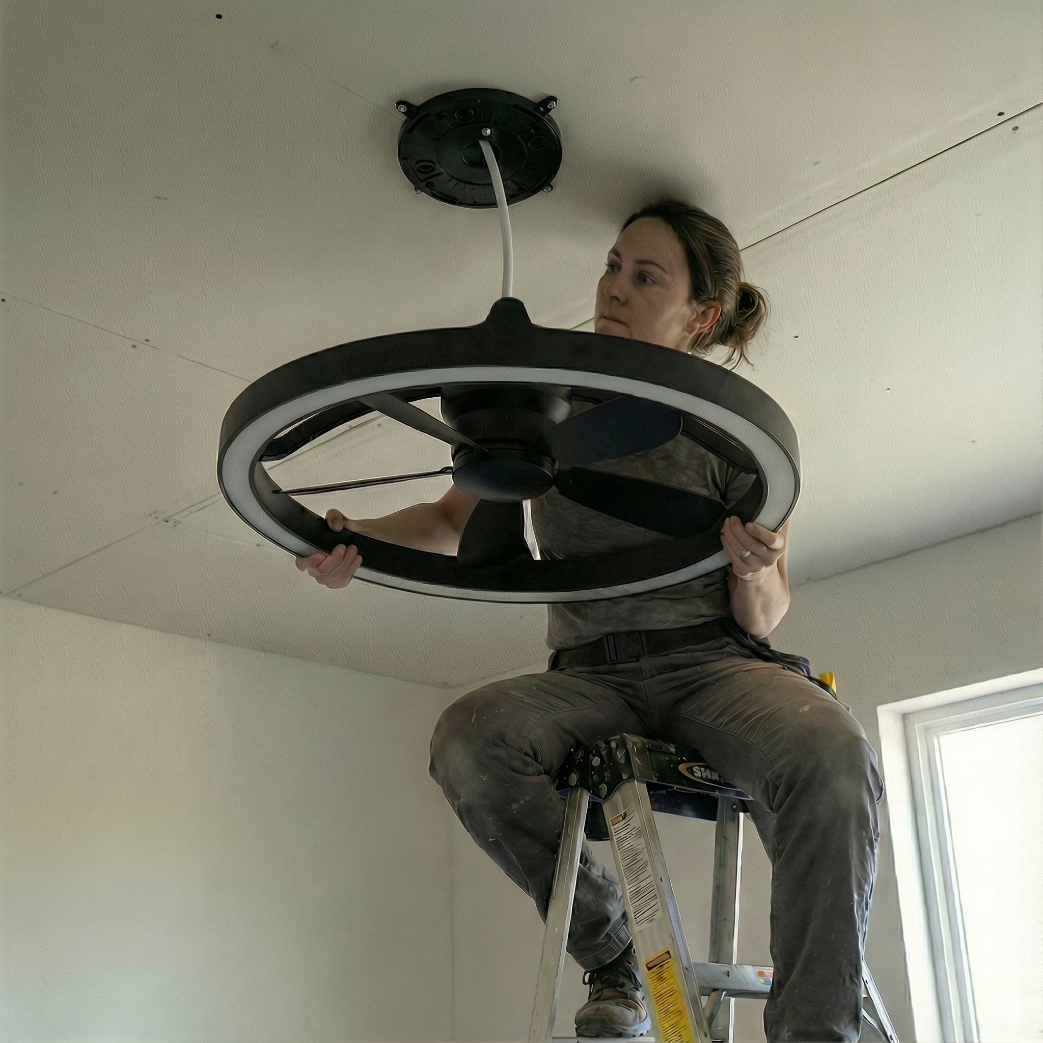 LED's Light Plafond ventilator met lamp Zwart 61,3cm - 27W - 2500lm - Verstelbare kleurtemperatuur - Dimbaar - Incl afstandbediening - LED.nl