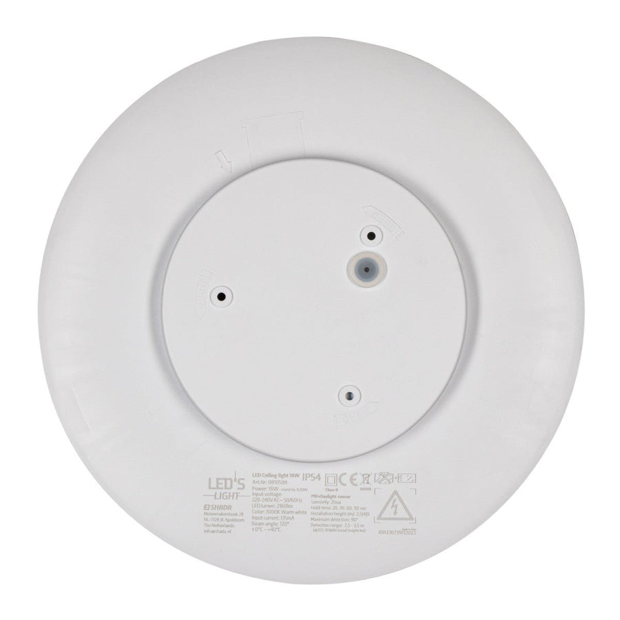 LED's Light Plafondlamp met Sensor 2100 - Bewegingsdetectie - 18W - Ø 30 cm Plafondlampen LED.nl