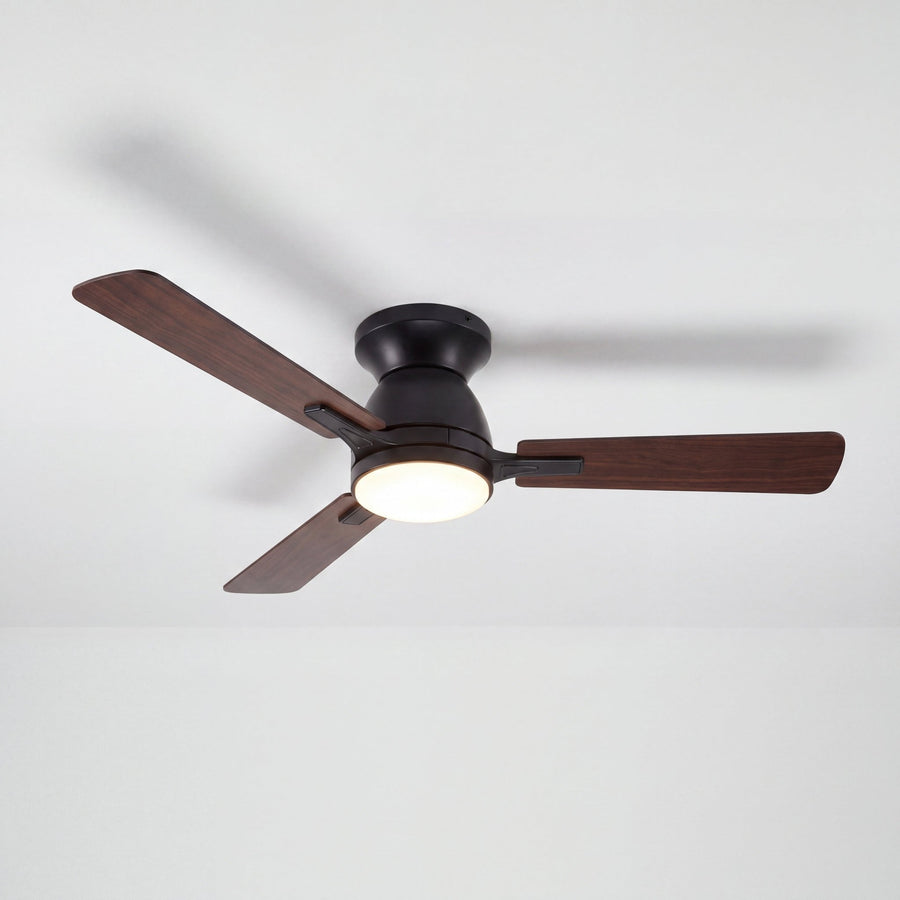LED's Light Plafondventilator met lamp 106cm 2in1 Hout/Zwart 53W 2200lm 1800K/4000K Plafondventilatoren LED.nl