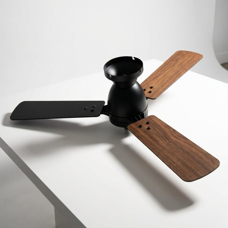 LED's Light Plafondventilator met lamp 106cm 2in1 Hout/Zwart 53W 2200lm 1800K/4000K Plafondventilatoren LED.nl