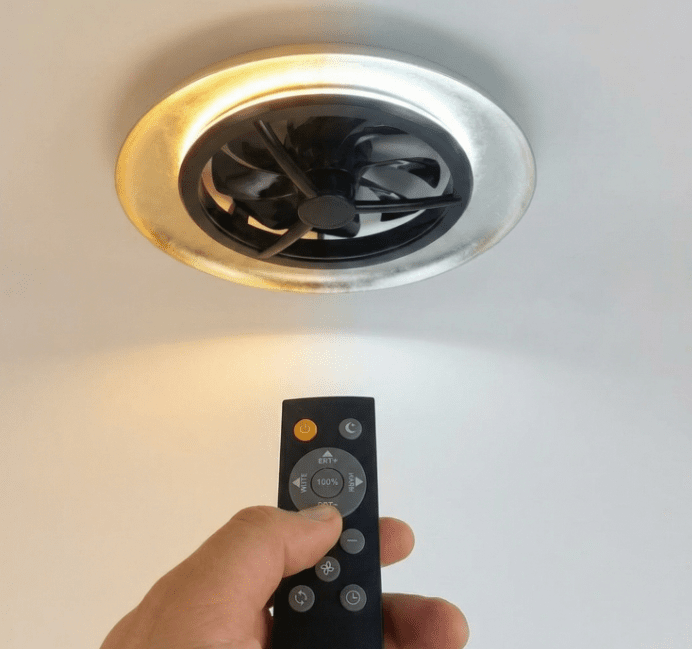 LED's Light Plafondventilator met lamp Goud met Zwart 55W 4300lm 1800K/4000K 55cm Plafondventilatoren LED.nl