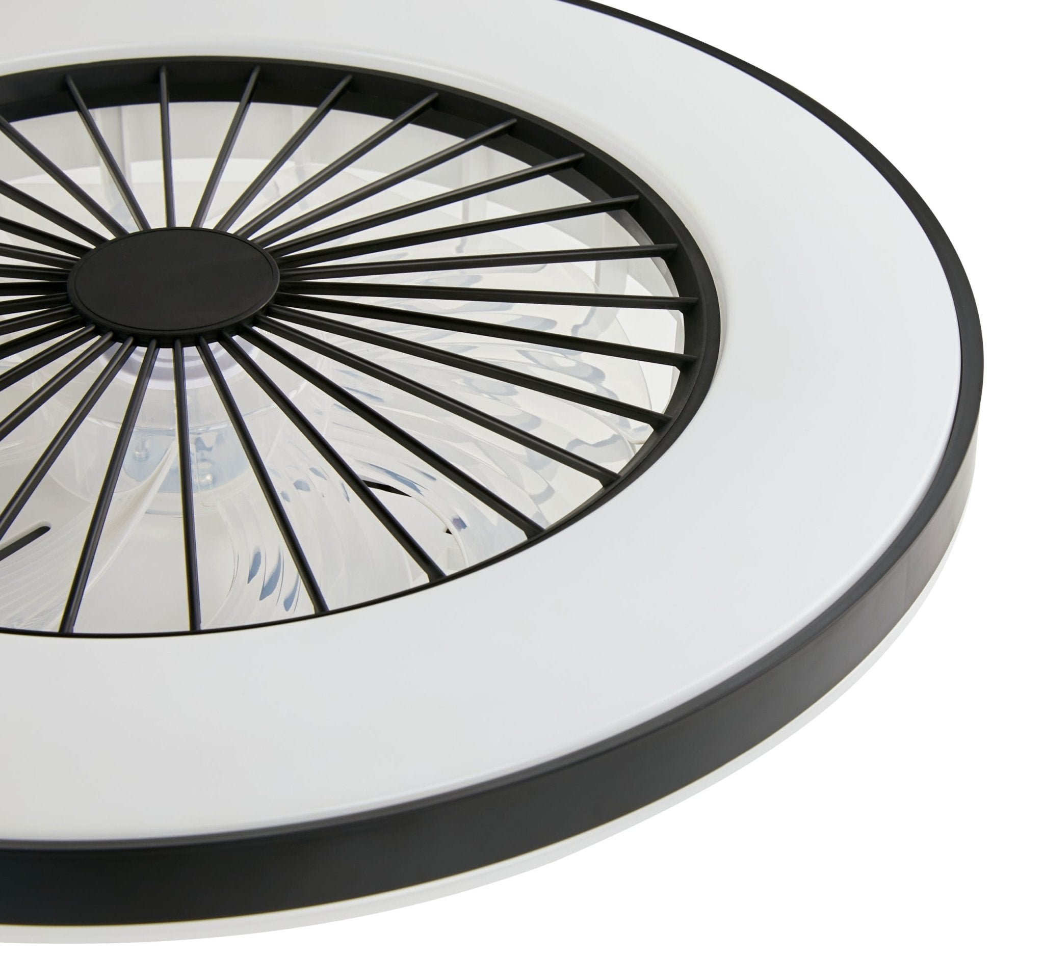 LED Deckenventilator Mit Licht 55W, Dimmbar & CCT – Schwarz-weiß, Leise Für Schlafzimmer