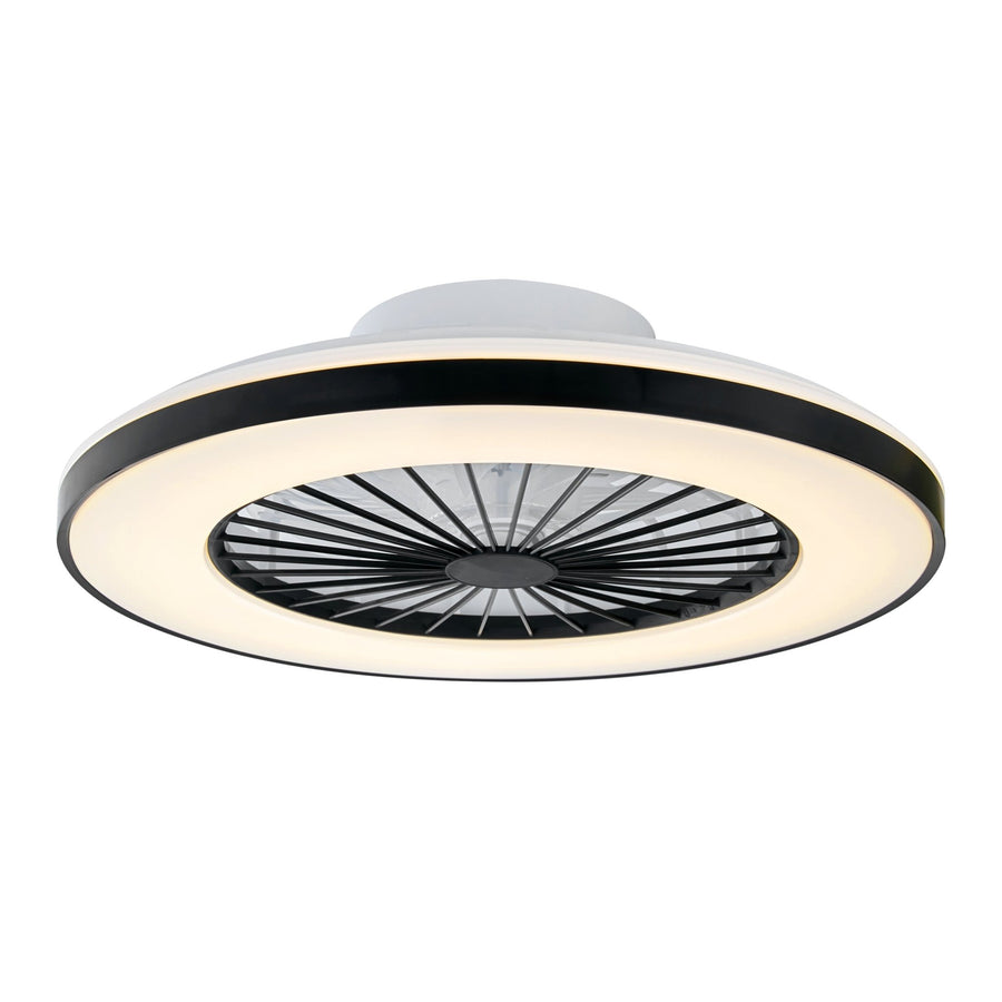 LED’s Light plafondventilator met verlichting 48 cm – Ventilatiesnelheid en bediening met afstandsbediening - Zwart Plafondventilatoren LED.nl