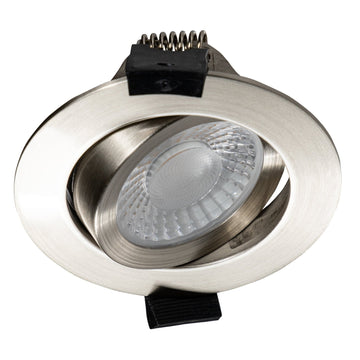 LED's Light PRO Downlight Einbaustrahler Ø 68mm - Schwenkbar - Spritzwassergeschützt - Dim to Warm - Silber - LED.de