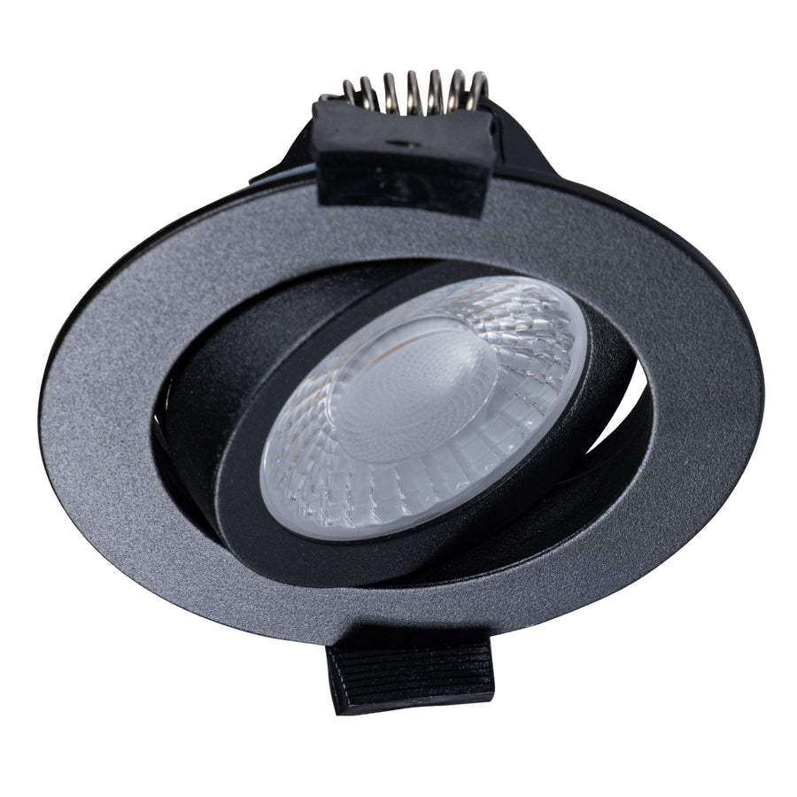 LED's Light PRO downlight inbouwspot Ø 68mm - Kantelbaar - Spatwaterdicht - Dim to Warm - Zwart Inbouwspots LED.nl