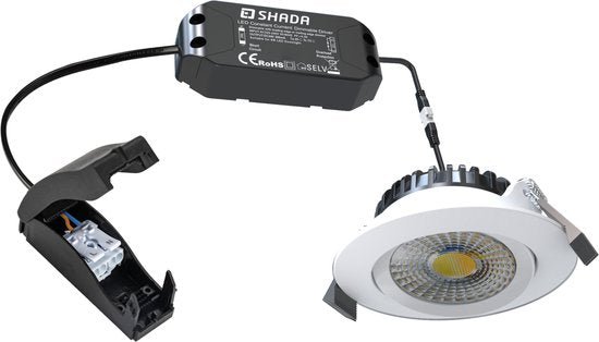 LED's Light PRO downlight inbouwspot Ø 68mm - Spatwaterdicht - Dimbaar - Universeel - Wit - LED.nl