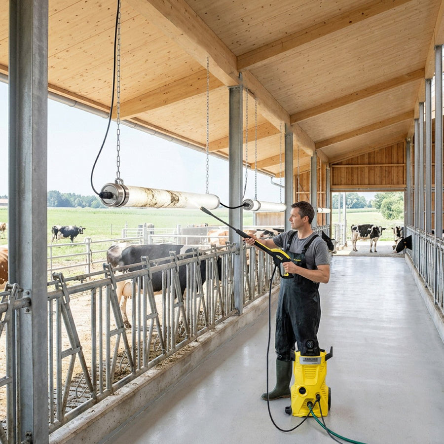 LED's Light Pro FarmPro LED-Leuchtstoffröhre 150 cm – Landwirtschaftliche LED-Leuchtstoffbeleuchtung – Ammoniak- und wasserbeständig – IP69K – IP67 – D-Kennzeichnung - LED.de