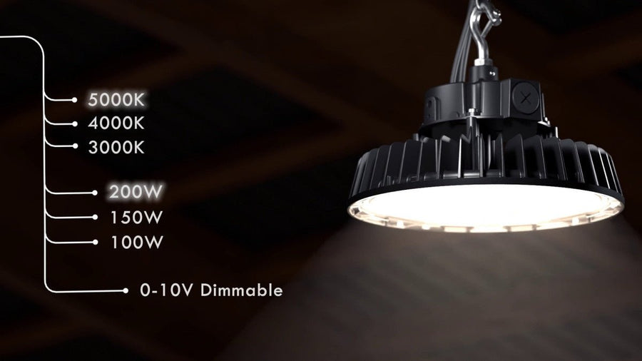 LED's Light pro High Bay - 200W 30000lm powerselect dimbaar CCT 3000K/4000K/5000K - Lumileds LED - Sosen Driver High bays LED.nl